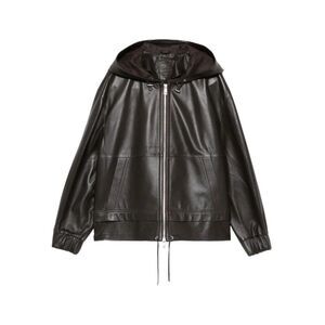Desa 1972 Women Leather Hoodie Jacket